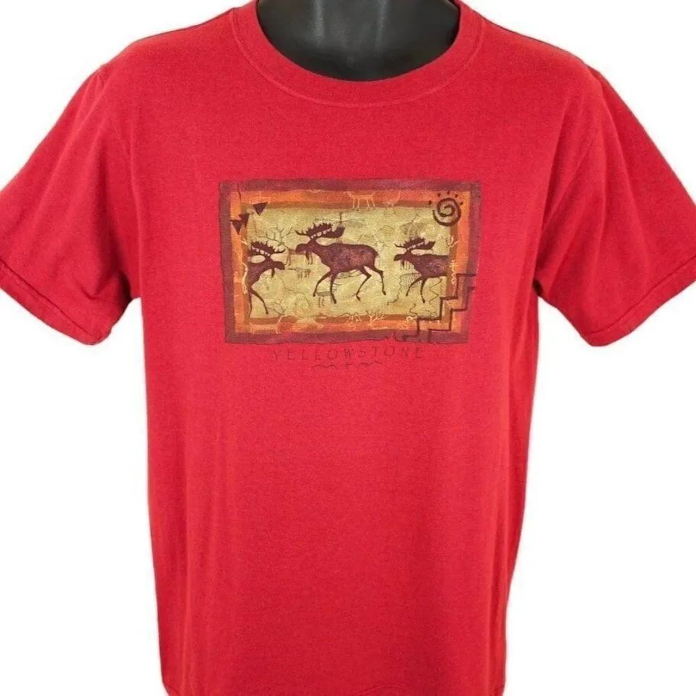 Vintage Yellowstone National Park T Shirt Mens Size Small 90s Nature Tee